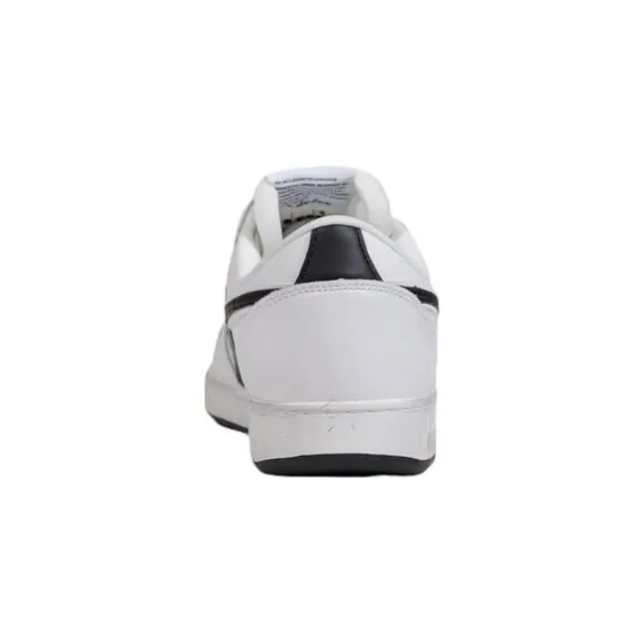 Diadora Leather and Rubber Slip-On Shoes Men Black And White Sneakers