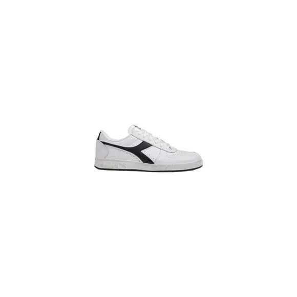 Diadora Leather and Rubber Slip-On Shoes Men Black And White Sneakers
