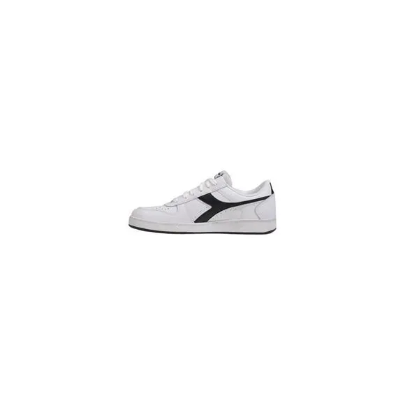 Diadora Leather and Rubber Slip-On Shoes Men Black And White Sneakers