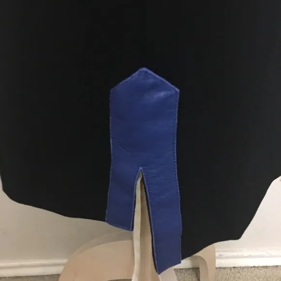 Dina Agam Black and Blue Accent Dress Size Small
