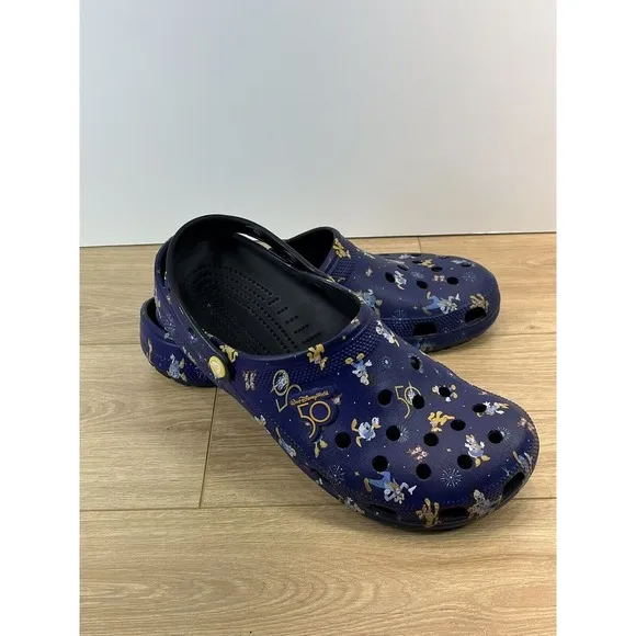 Disney Crocs Size 12 50th Anniversary Shoes Clogs‎ Comfort Slip On