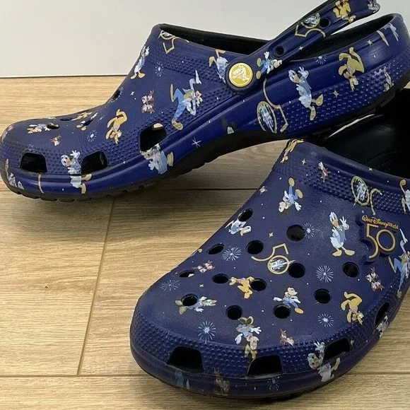 Disney Crocs Size 12 50th Anniversary Shoes Clogs‎ Comfort Slip On