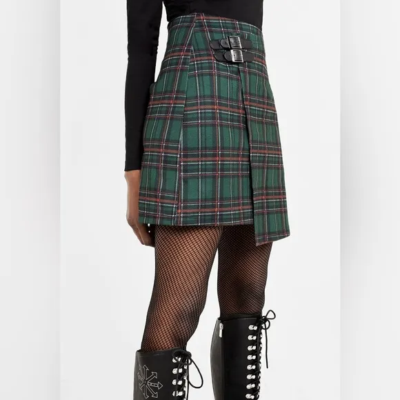 Disturbia Brigid Short Kilt Skirt Size US 4 / UK 8