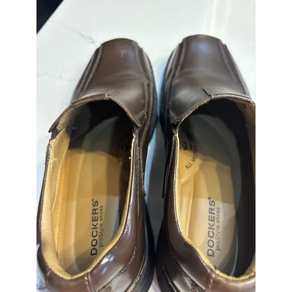 Dockers Mens Brown Leather Dress Loafer Shoes Mens Sz 9.5 Comfort 90-29033
