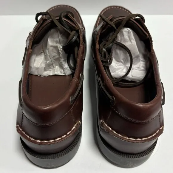 Dockers Men’s Castaway Boat Shoes Raisin Leather, Size 10.5 Wide