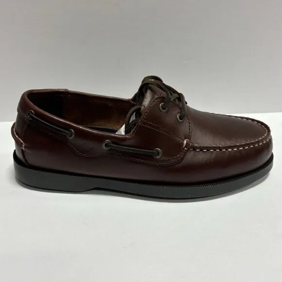 Dockers Men’s Castaway Boat Shoes Raisin Leather, Size 10.5 Wide