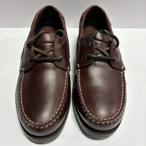Dockers Men’s Castaway Boat Shoes Raisin Leather, Size 10.5 Wide