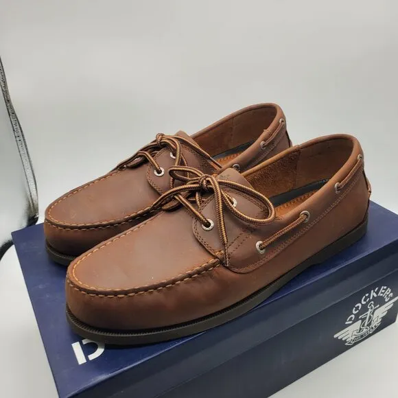 Dockers Men’s Vargas Leather Handsewn Boat Shoe | 11.5 W | NWT