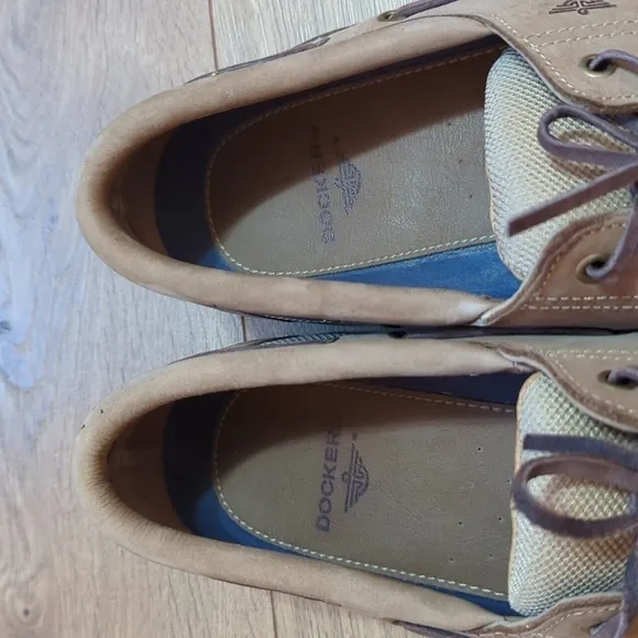 Dockers Men’s Vargas Leather Handsewn Boat Shoe Tan/Stone sz 11M