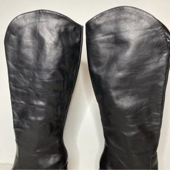 Dolce Vita Black Leather Pointy Toe Tall Boot 9