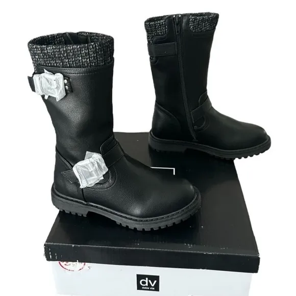 Dolce Vita Kids Embry Tall Shaft Black Boots Kids Size 2