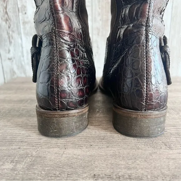 Donald J Pliner Gale Alligator and Suede Tall Boots Size 6