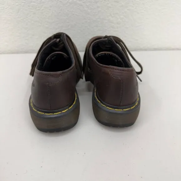 Dr Doc Martens Brown Leather Lace Up Low Top Oxford Shoes 8651 Womens size 10