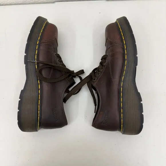Dr Doc Martens Brown Leather Lace Up Low Top Oxford Shoes 8651 Womens size 10