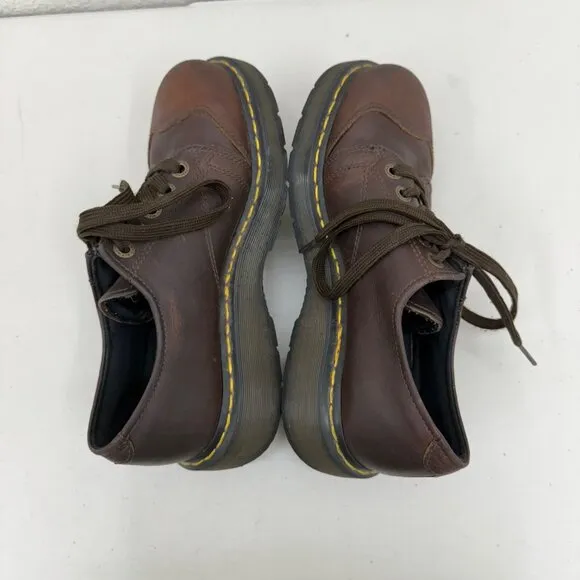 Dr Doc Martens Brown Leather Lace Up Low Top Oxford Shoes 8651 Womens size 10