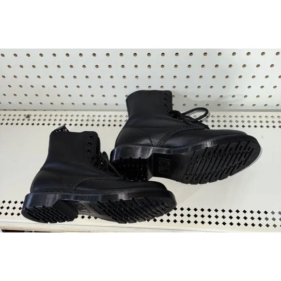 Dr. Martens 1460 Pascal Mono Womens Leather Combat Boots Size US 6 EU 37 Black