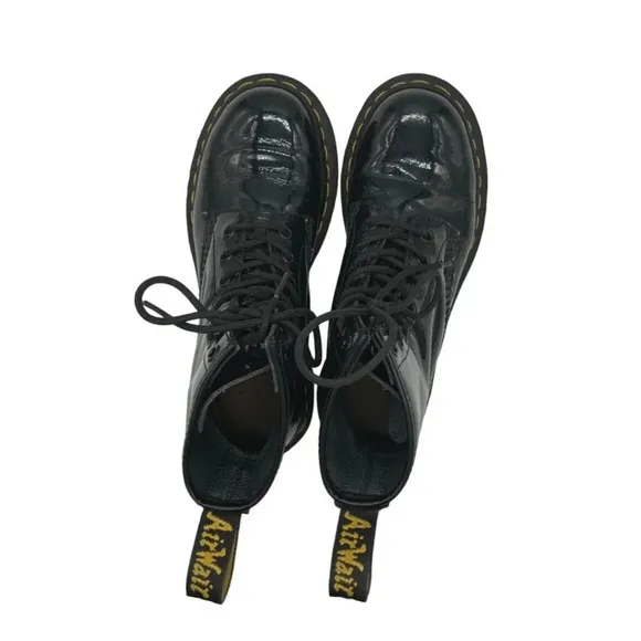 Dr. Martens 1460 Women's Patent Leather Lace Up Boots Black - 6