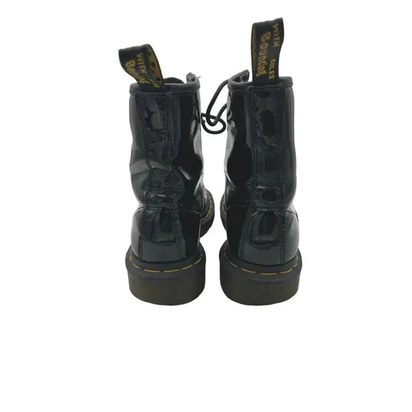 Dr. Martens 1460 Women's Patent Leather Lace Up Boots Black - 6