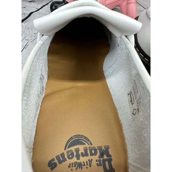 Dr Martens Adrian YS Tasseled Loafer Shoes Womens 8 White Smooth Leather NEW 39