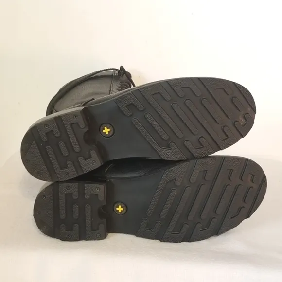 Dr Martens Black Leather Tall Combat Boots 11569