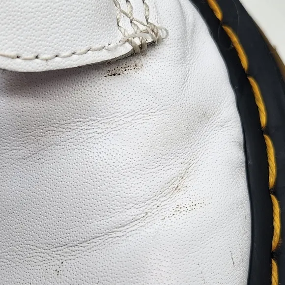 Dr. Martens boots women's 6L white leather 1460 combat bikercore grunge military