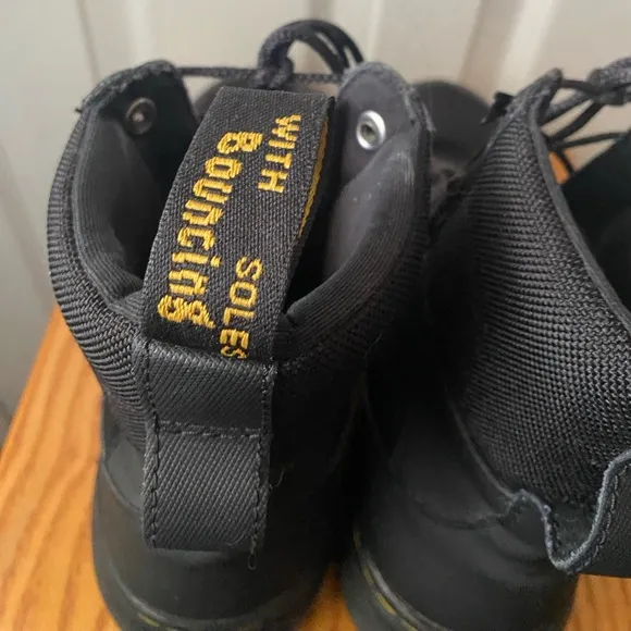 Dr Martens Combs Tech Black Poly/Leather Casual Tactical Streetwear Boots SZ 10