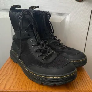 Dr Martens Combs Tech Black Poly/Leather Casual Tactical Streetwear Boots SZ 10
