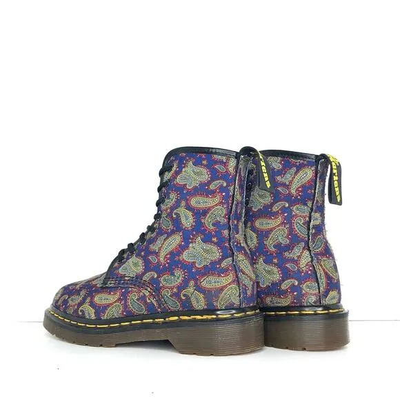 Dr Martens Made in England Paisley 1460 Lace Up Ankle Boots Women’s 5 Shoes