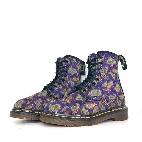 Dr Martens Made in England Paisley 1460 Lace Up Ankle Boots Women’s 5 Shoes