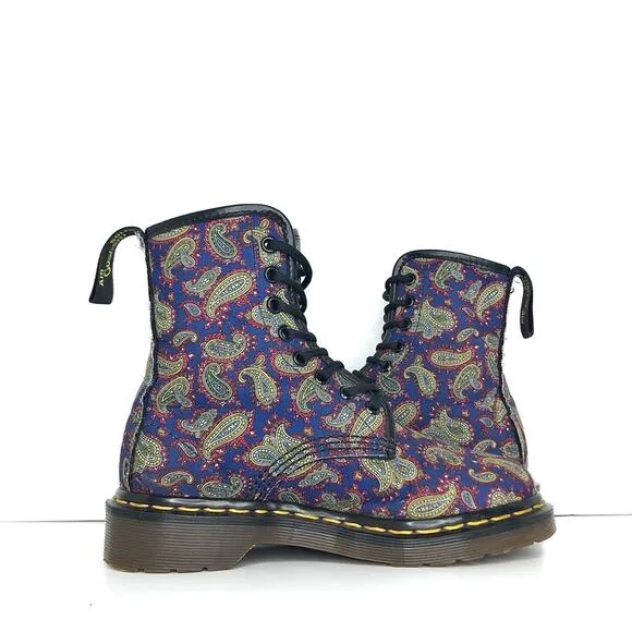 Dr Martens Made in England Paisley 1460 Lace Up Ankle Boots Women’s 5 Shoes