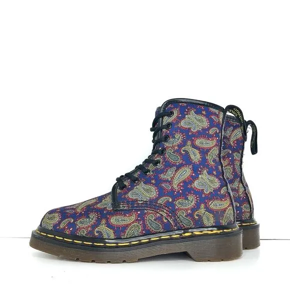 Dr Martens Made in England Paisley 1460 Lace Up Ankle Boots Women’s 5 Shoes