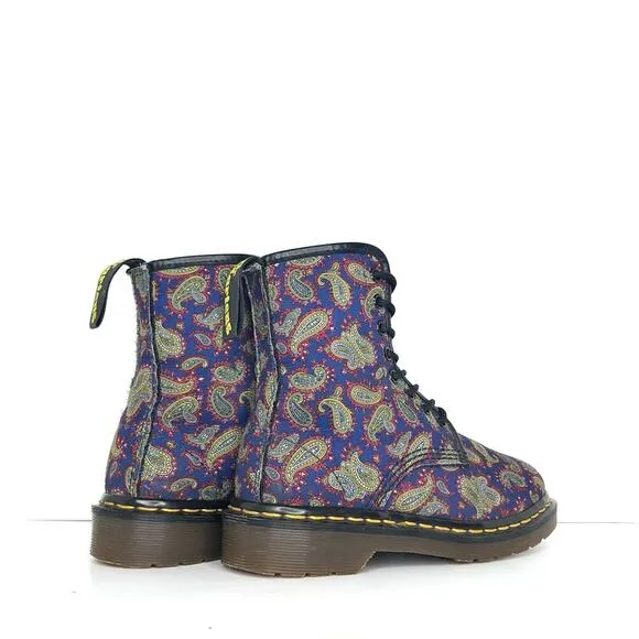 Dr Martens Made in England Paisley 1460 Lace Up Ankle Boots Women’s 5 Shoes