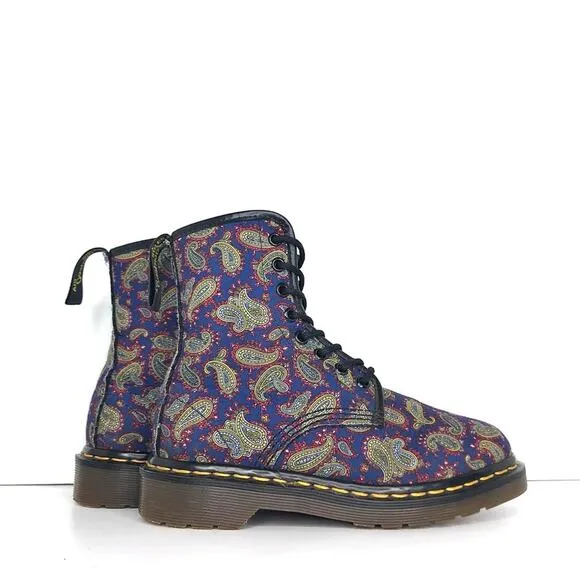 Dr Martens Made in England Paisley 1460 Lace Up Ankle Boots Women’s 5 Shoes