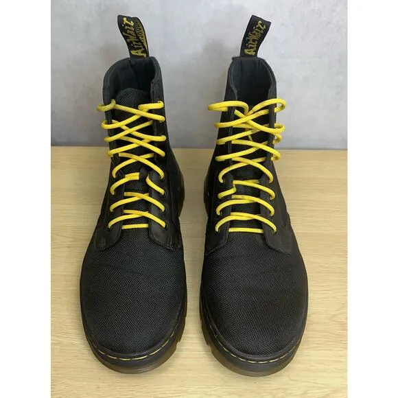 Dr. Martens Mens Cairo Canvas Lace Up Boots Size 10M Black