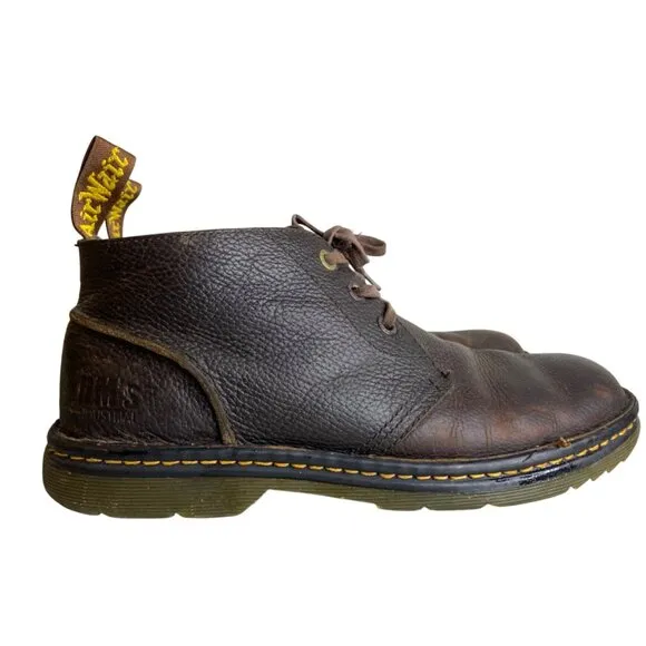 Dr. Martens Mens SUSSEX Brown Leather Boots Size 12