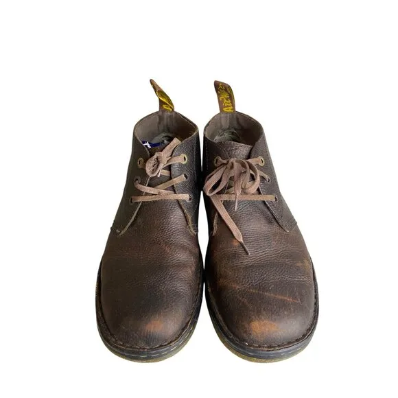 Dr. Martens Mens SUSSEX Brown Leather Boots Size 12