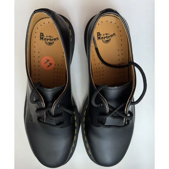 Dr. Martens  Oxford Shoes 11838 Men’s 11 Black Smooth Leather NWOT - NWOB