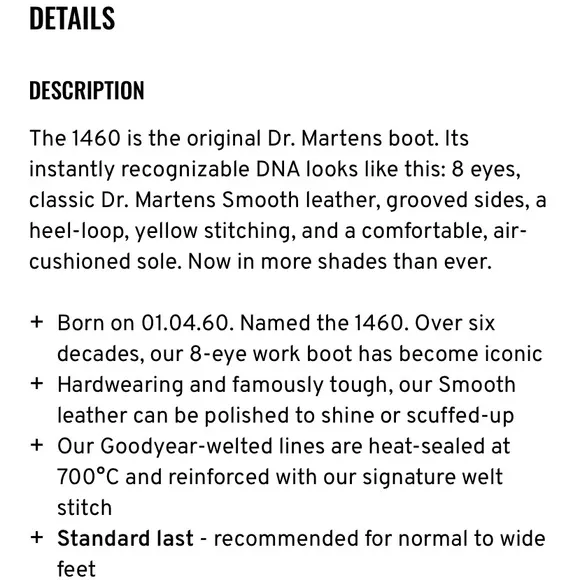 Dr. Martens White Leather Lace Up Combat Boots Youth Junior