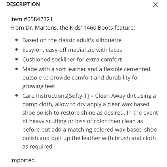 Dr. Martens White Leather Lace Up Combat Boots Youth Junior