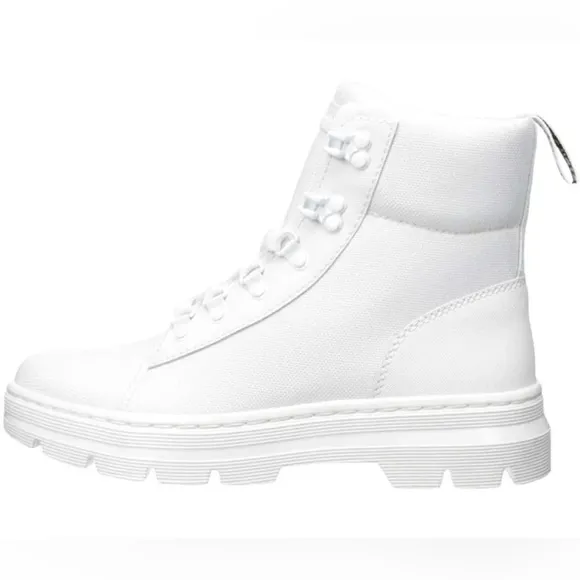•DR. MARTENS•BNWT WOMEN'S COMBS WHITE COMBAT BOIT EXTRA TOUGH BALLISTIC SIZE 10