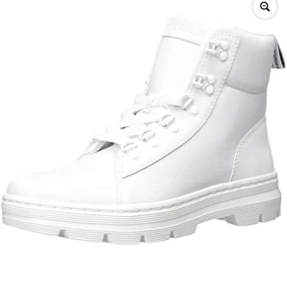 •DR. MARTENS•BNWT WOMEN'S COMBS WHITE COMBAT BOIT EXTRA TOUGH BALLISTIC SIZE 10
