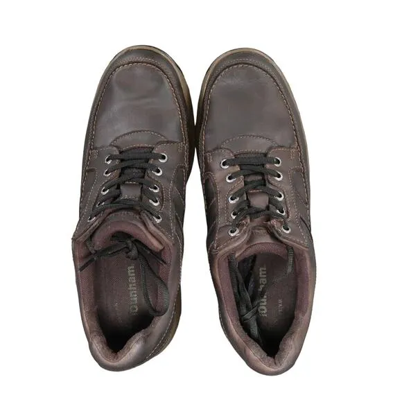 Dunham Shoes Men 12 Oxford Derby Midland Casual Comfort Waterproof Leather Brown