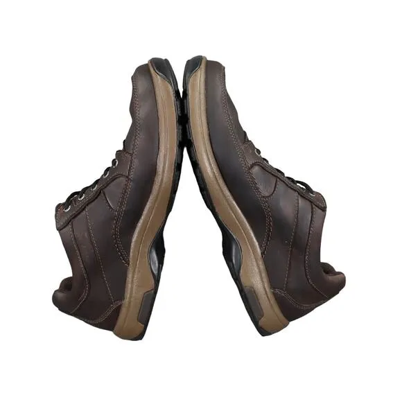 Dunham Shoes Men 12 Oxford Derby Midland Casual Comfort Waterproof Leather Brown