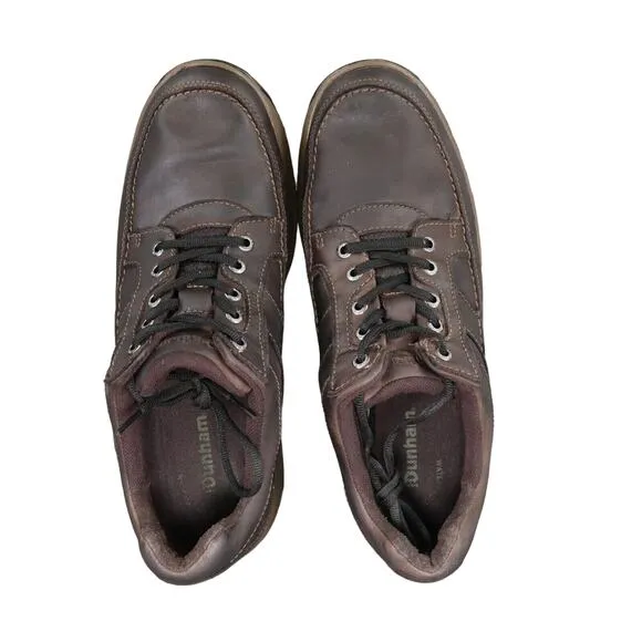 Dunham Shoes Men 12 Oxford Derby Midland Casual Comfort Waterproof Leather Brown