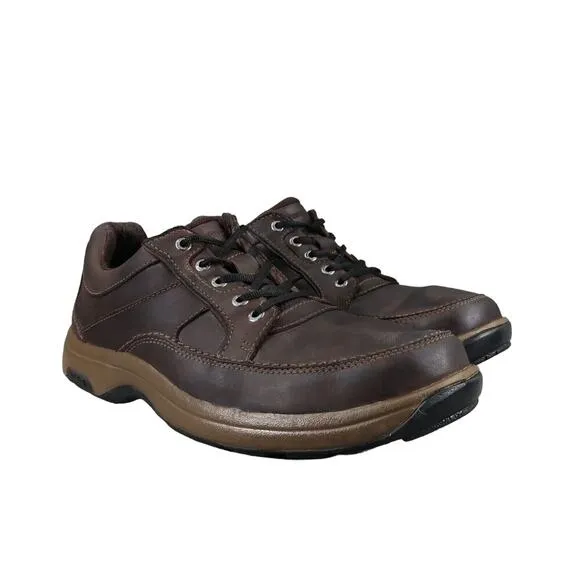 Dunham Shoes Men 12 Oxford Derby Midland Casual Comfort Waterproof Leather Brown