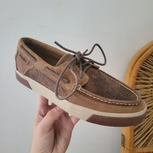 Durango Music City™ Women's Western Emboss Boat Moc
