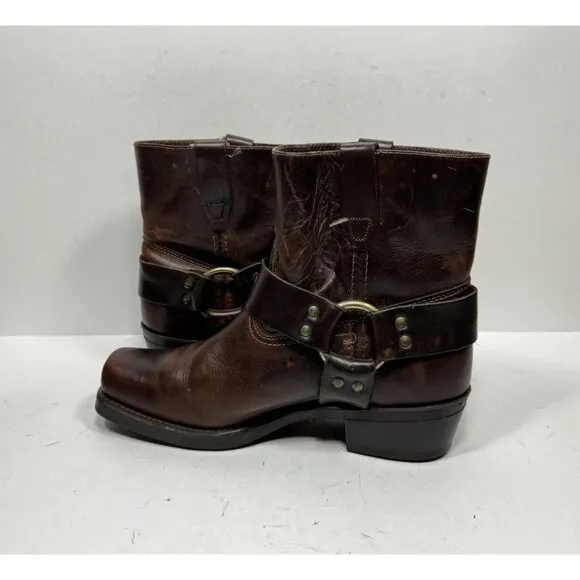 Durango Short Harness Boots Brown Leather Women’s Size 8.5 B RD714 Made In USA