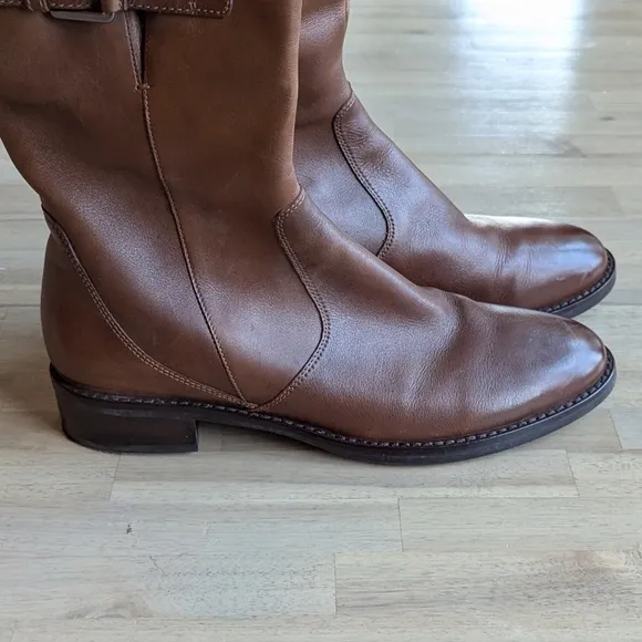 ECCO Hobart Leather Buckle Tall Boots