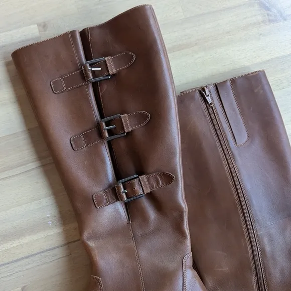 ECCO Hobart Leather Buckle Tall Boots