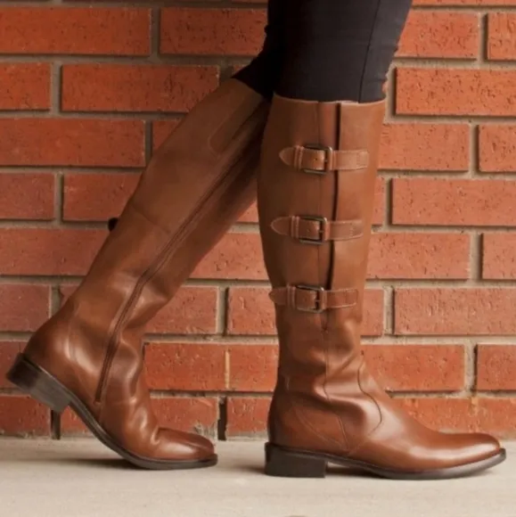ECCO Hobart Leather Buckle Tall Boots